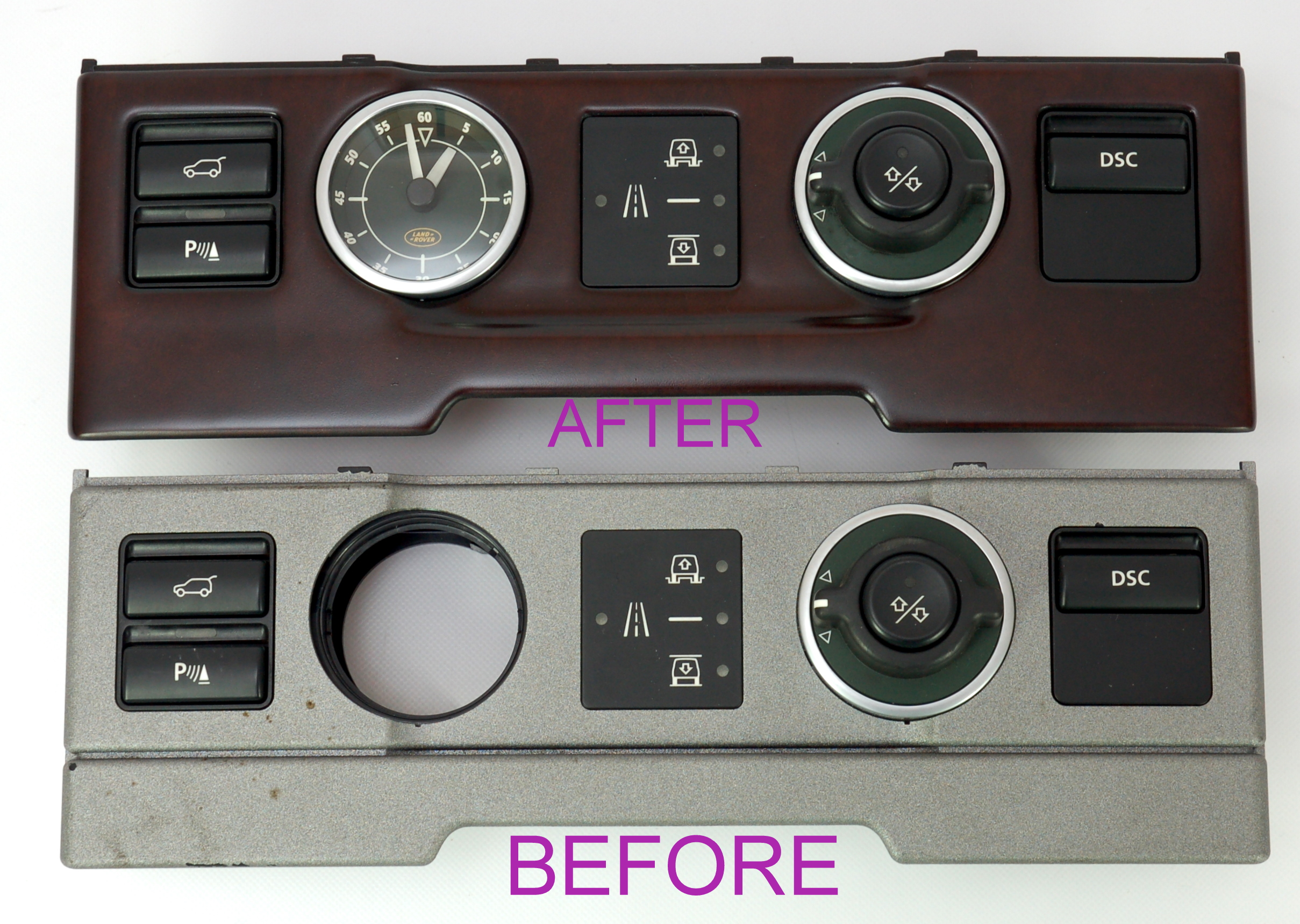 Clock dash panel facia walnut Range Rover L322 Vogue LM eBay